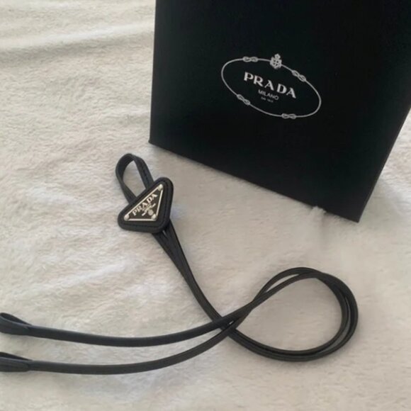 Prada Black Triangle Logo Lanyard - Picture 1 of 4